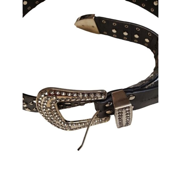BLACK Rhinestone stud Belt - Picture 1 of 3
